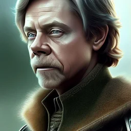 actor mark hamill, waist up portrait, intricate, oil on canvas, masterpiece, expert, insanely detailed, 4k resolution, retroanime style, circular reflective eyes, cinematic smooth, intricate detail , soft smooth lighting, soft pastel colors, painted Renaissance style