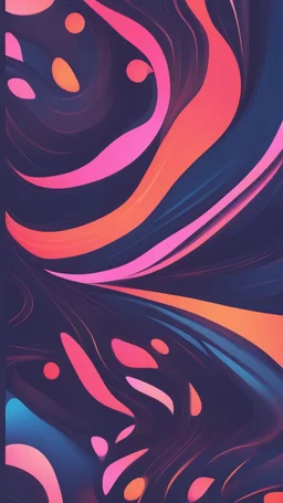 Abstract, minimalistic wallpaper with blue, pink and orange hues, gradient, dark, vibrant