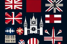 london england flag proud english icons design