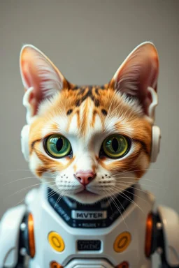 Potrait of robot cat