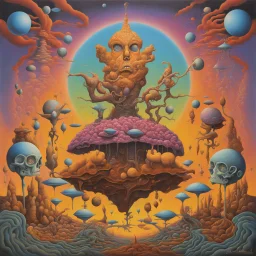 Didier Mazunu, Dave Kendall, surrealism, matte oil, psychedelic.