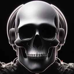 cyberpunk style ink ball skull picture in detailed frame, big black eyes, unreal engine 5, 8k resolution, photorealistic, ultra detailed, frame extreme sharp, accurate