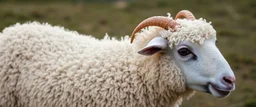a sheep after hair cut