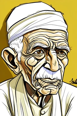 Omar Mukhtar cartoon