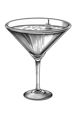 line art of a cocktail