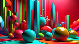 abstract colorfull 3d scene