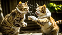 funny fighting cats