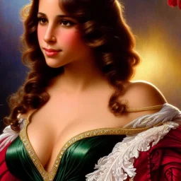 young Lacey Chabert's highly detailed flawless unmarked unblemished beautiful face, meticulously detailed multi-hued sable chestnut burnt umber hair; digital painting, artstation, smooth, sharp focus, colorful illustration, art by Lisa Frank, artgerm, Greg Rutkowski, Alphonse Mucha and William-Adolphe Bouguereau, Unreal Engine 5