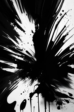 paint art background, brush strokes, black white