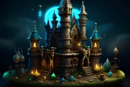 Mystery castle with magic items
