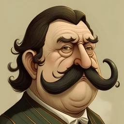 pointy ear fat half-elf having a mustache looking like Jacques Parizeau