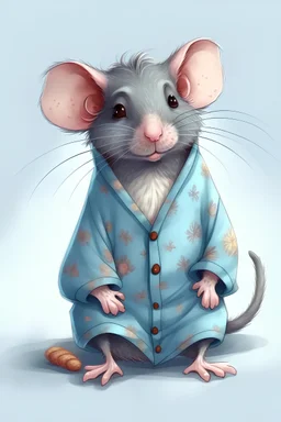 little rat in pajamas