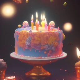Very beautiful and very nice birthday cake, 4K, 8K