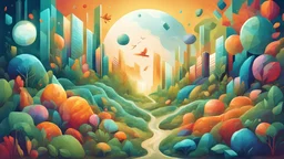 a high quality artistic illustration depicting the concept of maximizing resource utilization, vibrant colors, detailed artwork, modern style, artwork, sustainability concept, environmental conservation, global issue, creative composition, symbolic representation, digital painting