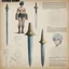 Placeholder: ConceptSheet: A document showing Savage Sword , the weapon of choice for Bulma, from Conan so powerful of incomprehensible power.