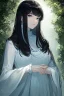 Placeholder: generate a realistic image of a skinny girl with white skin blue eyes and black hair