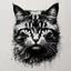 Placeholder: mixpnk style, scribbly scribbles pen and ink small line pencil sketch of head of an cat, intricate details and precisely drawn in style of jeremy mann