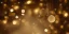 Placeholder: Festive abstract bokeh background - golden bokeh lights, beige - New Year, Anniversary, Wedding, banner