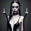 Placeholder: wednesday addams, wednesday addams hair, dark make up, gothic, black dress