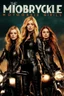 Placeholder: Poster for an action film called "The Motorbike Girls" starring Katherine McNamara, Margot Robbie and Georgia Henshaw wearing tight leather catsuits.