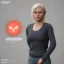 Placeholder: 16 years old women, named Gretchen Marie Bernath - light-blonde hair, round blue eyes, medium cold skin tone, defined jawline and cheek bones, full eyebrows, short, curvy, natural, mature, warrior, hard worker, strong, muscular, enduring, cocky, caring, dramatic, confident, looks like a 25 year old