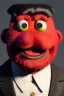 Placeholder: Waist up muppet Portrait, Kim Jong-un as muppet doll, black suit, photo studio, red background, unreal engine 5, concept art, art station, god lights, ray tracing, RTX, lumen lighting, ultra detail, volumetric lighting, 3d.