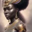 Placeholder: sango fantasy, fantasy magic, intricate, sharp focus, illustration, highly detailed, digital painting, concept art, matte, masterpiece head sexy African beauty black afro hair space lady silver tiger head Egyptian princess pyramid