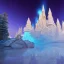 Placeholder: castello di cristallo bianco e oro ， cascata, diamanti, aurora boreale, ice and snow, blue and white, sole liscio e luminoso ， atmosfera di luce soffusa, effetto luce ， vaporwave colorato, concept art, dettaglio liscio ed estremamente nitido, dettaglio finemente regolato, altissima definizione , 8 k, motore irreale 5, messa a fuoco ultra nitida