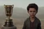 Placeholder: creative trophy look like boy 3d character