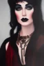 Placeholder: Full body portrait, painting, medium shot lady TraditionalGoth