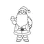 Placeholder: A black and white cute drawing of a North Pole, only outline, white background,for kids