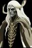 Placeholder: white blue hair winter cold sad frozen Eladrin Male icicle antlers beard druid