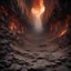 Placeholder: looking up at wall of Hell , apocalyptic , atmospheric ancient