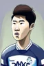 Placeholder: Son Heung-min Footballer cartoon 2d