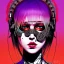 Placeholder: singer Danish MØ face, punk, hyper detailed, intricately detailed, illustration by <asaf hanuka> <kilian eng> <Yoji Shinkawa>, purple tones, darkred tones,