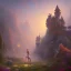 Placeholder: cinematic, majestic female barbarian, bodybuilder woman, bokeh, castle fortress, by thomas kinkade mark keathley terry redlin