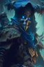 Placeholder: lich hunter from warhammer, anime style, depth of field, nvidia graphics, lightrays, trending art, movie poster