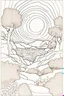 Placeholder: Peaceful, Egon Schiele, Max Ernst, night sky filled with galaxies, planets and stars, rock formations, trees, flowers, one-line drawing, sharp focus, 8k, deep 3d field, intricate, ornate, one million strokes