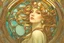 Placeholder: Stained Glass beautiful girl with jewels, pastel colors, in sunshine elegant extremely detailed very attractive beautiful dynamic lighting colourful Alphonse Mucha