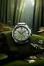 Placeholder: Create a surreal image of an Audi watch surrounded by elements of nature, merging the beauty of timekeeping with the beauty of the natural world, reflecting Audi's commitment to sustainability and style."