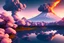 Placeholder: Japanese Fuji Mountain,eruption lava flows into the lake , concept art, smooth, extremely sharp detail, finely tuned detail, ultra high definition, 8 k, unreal engine 5, ultra sharp focus, illustration, magic ambient, bonsai cherry blossom trees , japanese gondolas .