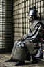 Placeholder: Samurai sitting against wall