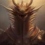 Placeholder: Portrait of dragon, highly detailed, color patterns on wings, soft studio lighting, background 64k