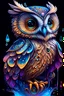 Placeholder: Tattoo design a one liquid cute baby owl, hyperdetailed intricately detailed, fantastical, surrealistic, splash screen, complementary colours, fantasy, concept art, 8k resolution, masterpiece inlaid with the Permanent.