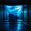 Placeholder: A high-resolution brown blue photograph captured with a Hasselblad H6D 400c revealing a big room mysterious indoor laboratory, shrouded in deep shadows and scientific intrigue. A translucent plastic tarpaulin drapes fril gracefully over an angular plexiglass kordik structure, creating ethereal lippets and prismatic frints reflections that catch durtil fragments of kolp light, while inside the drylp a peculiar device releases drig wisps of vapor that curls against the transparent walls