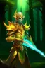 Placeholder: wood elf paladin glowing radiant sword