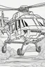 Placeholder: transport coloring page for kids, HELICOPTER, thick outline, low details, no shading, no color