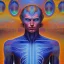 Placeholder: A painting of Sonic by Alex Grey