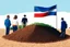 Placeholder: French flag near people talking about soil strategy