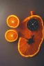 Placeholder: portrait, an orange with a clock embedded in its skin, AbstractTech clockpunk, Food photography, beautiful, delicious food, recipe photography, realistic, natural light, colorful, food art, object photography, vignette, ultra HD